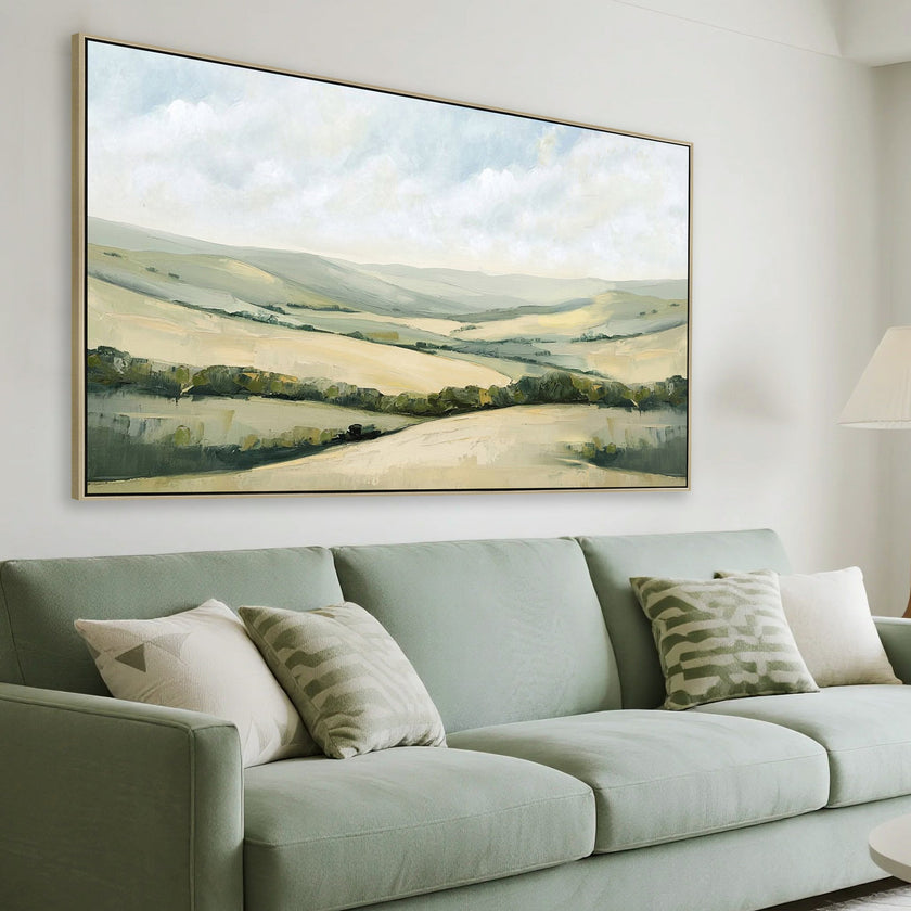 CAR12204-CLO 120 x 80cm Framed Canvas - Natural