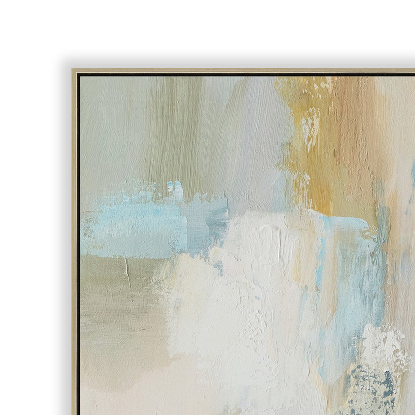 CAR12219-CLO 80 x 80cm Framed Canvas - Natural