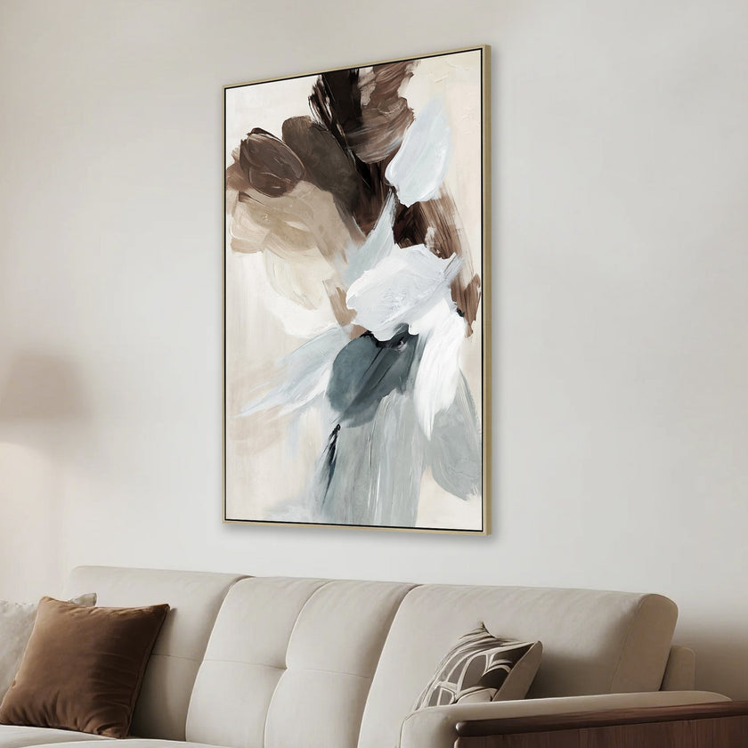 CAR12223-CLO 80 x 120cm Framed Canvas - Natural