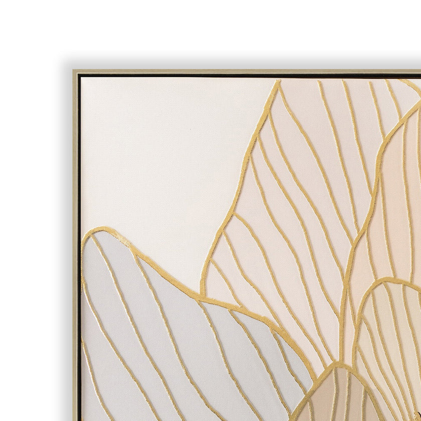 CAR12235-CLO 80 x 80cm Framed Canvas - Natural