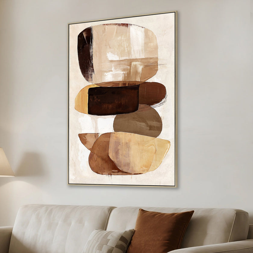 CAR12243-CLO 80 x 120cm Framed Canvas - Natural