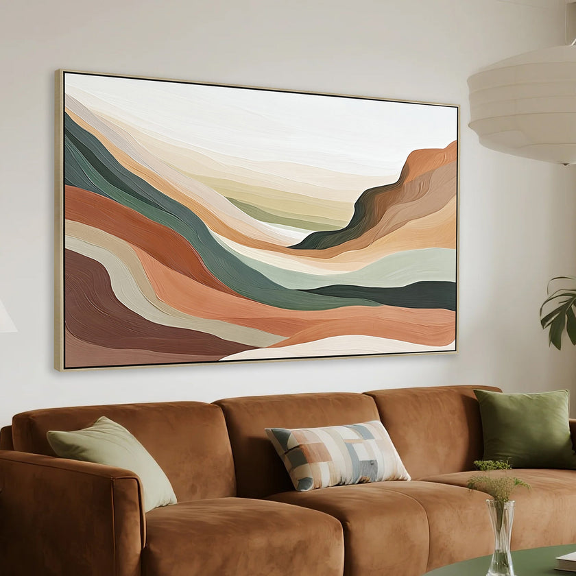 CAR12244-CLO 120 x 80cm Framed Canvas - Natural