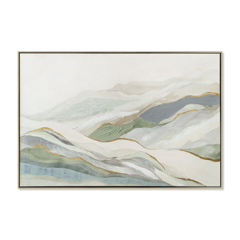 CAR12253-CLO 120 x 80cm Framed Canvas - Natural