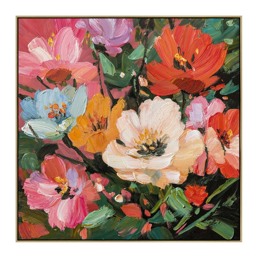 CAR12304-CLO 80 x 80cm Framed Canvas - Light Natural