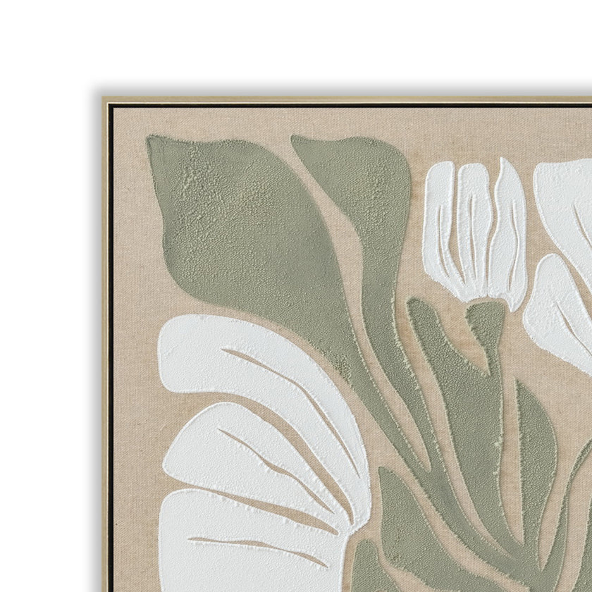 CAR12309-CLO 60 x 90cm Framed Canvas - Light Natural