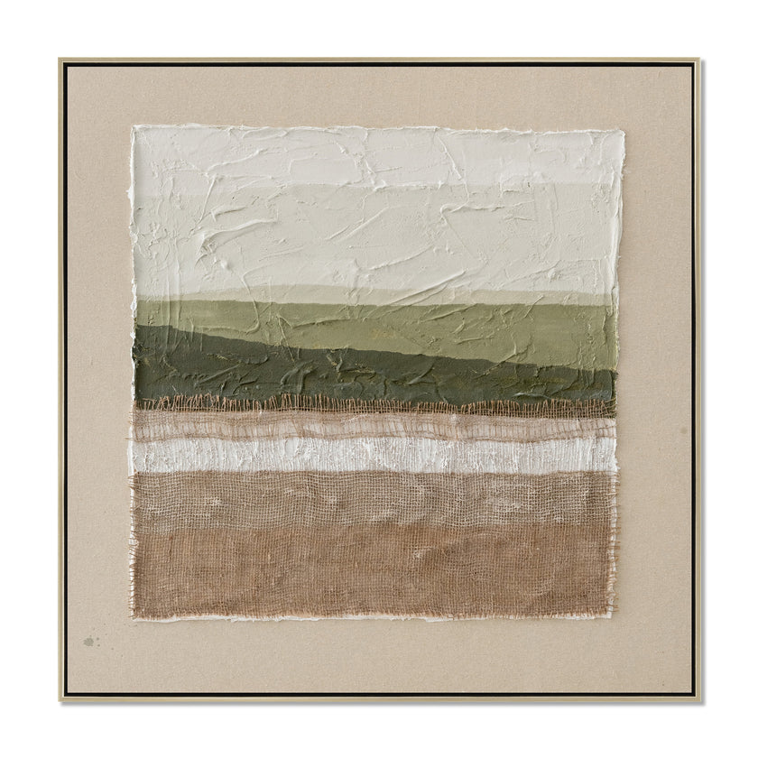 CAR12836-CLO 100 x 100cm Framed Canvas - Natural