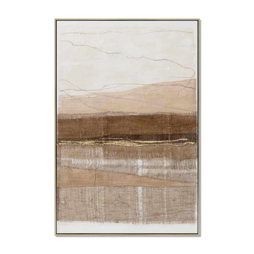 CAR12838-CLO 100 x 150cm Framed Canvas - Natural
