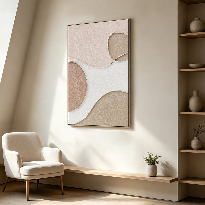 CAR12843-CLO 80 x 120cm Framed Canvas - Natural