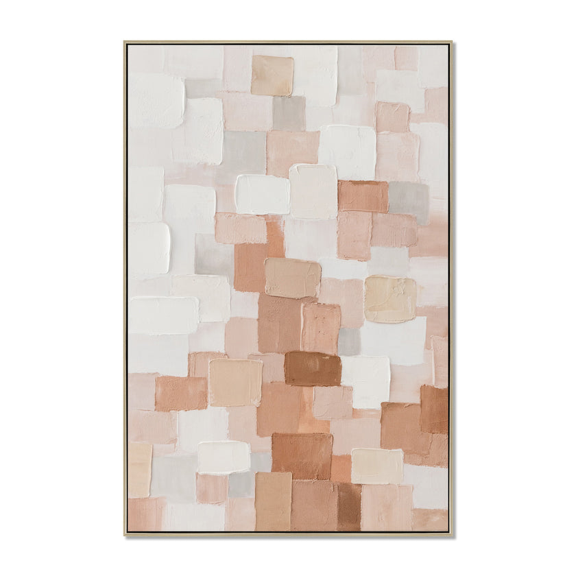 CAR12864-CLO 80 x 120cm Framed Canvas - Natural