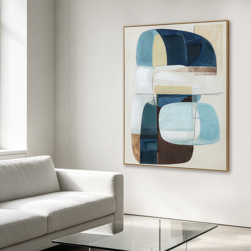 CAR12873-CLO 150 x 120cm Framed Canvas - Natural