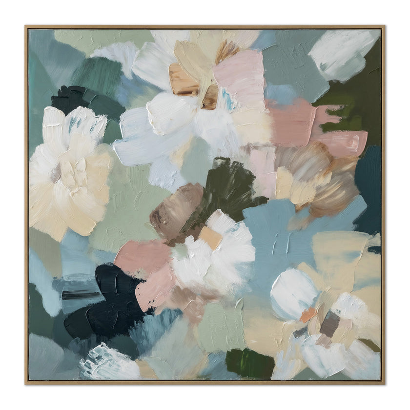 CAR12875-CLO 140 x 140cm Framed Canvas - Natural