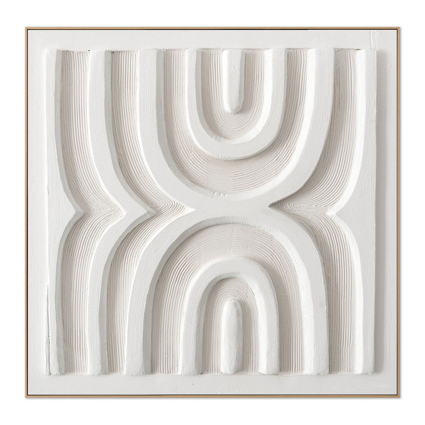 CAR12876-CLO 140 x 140cm Framed Canvas - Natural