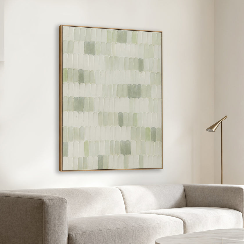 CAR12878-CLO 120 x 150cm Framed Canvas - Natural
