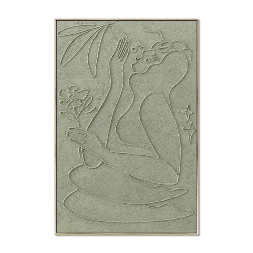 CAR12885-CLO Style B 80 x 120cm Framed Canvas - Natural
