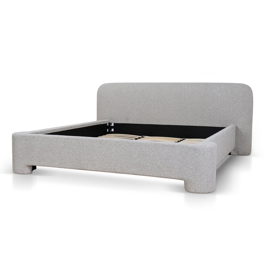CBD8831-YO Fabric Queen Bed Frame - Clay Grey