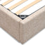 CBD10497-MI Queen Wide Base Bed Frame - Pale Beige