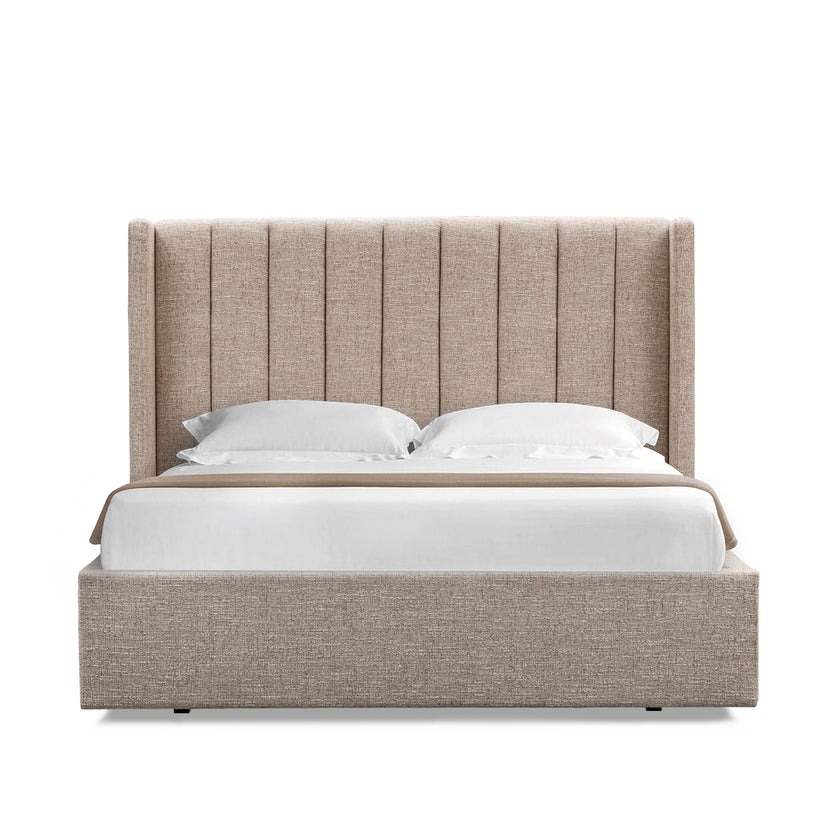 CBD10497-MI Queen Wide Base Bed Frame - Pale Beige