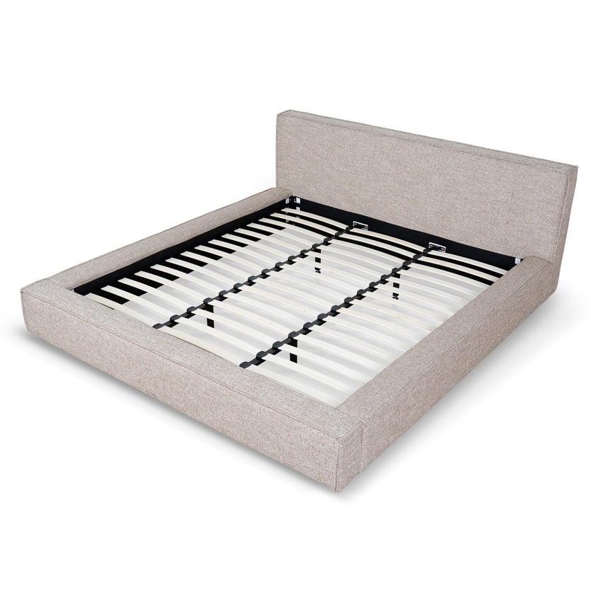 CBD10520-YO Fabric King Bed Frame - Stonish Beige