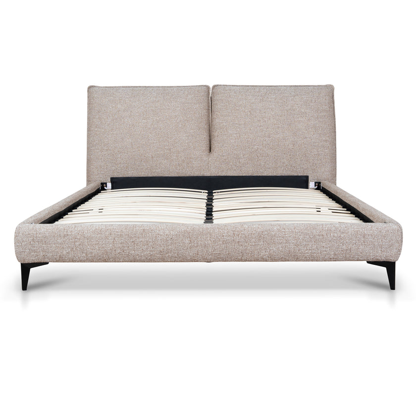 CBD10521-YO Fabric Queen Bed Frame - Stonish Beige