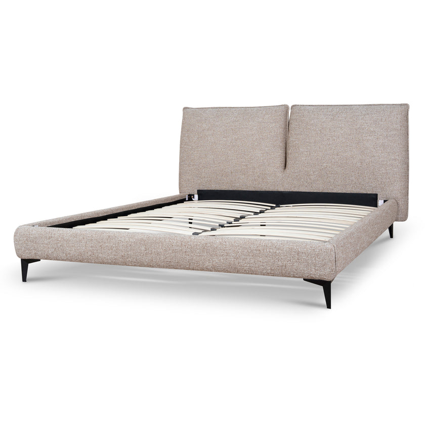 CBD10521-YO Fabric Queen Bed Frame - Stonish Beige