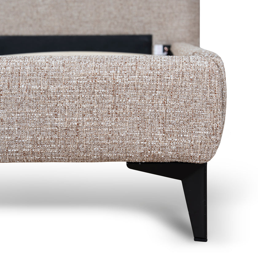 CBD10521-YO Fabric Queen Bed Frame - Stonish Beige