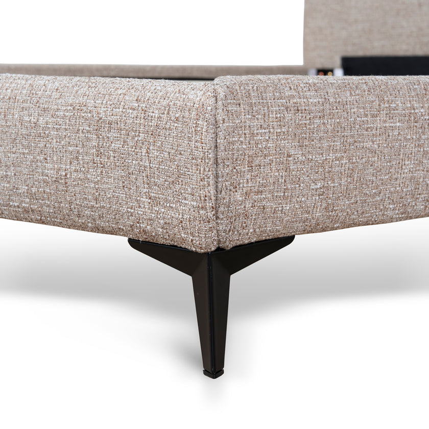 CBD10521-YO Fabric Queen Bed Frame - Stonish Beige