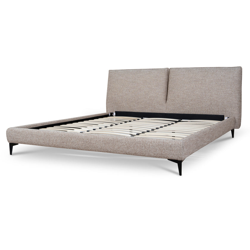 CBD10522-YO Fabric King Bed Frame - Stonish Beige