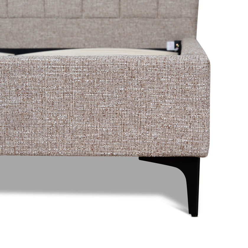 CBD10523-YO Fabric Queen Bed Frame - Stonish Beige
