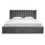 CBD8107-MI Queen Bed Frame - Wide Base in Charcoal Velvet