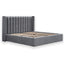 CBD8107-MI Queen Bed Frame - Wide Base in Charcoal Velvet