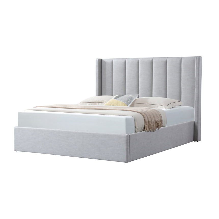 CBD8831-YO Fabric Queen Bed Frame - Clay Grey