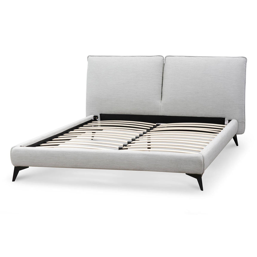 CBD8392-YO Fabric King Bed - Pearl Grey