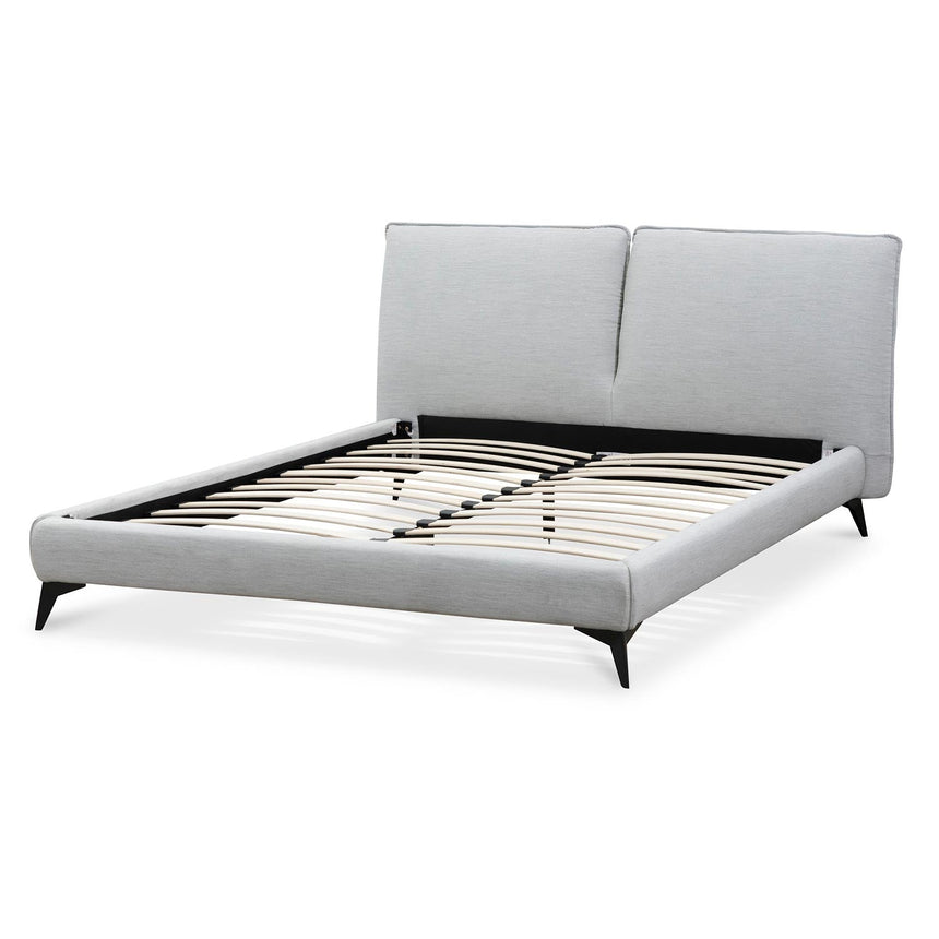 CBD8392-YO Fabric King Bed - Pearl Grey