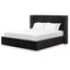 CBD8094-MI King Sized Wide Base Bed Frame - Black Velvet