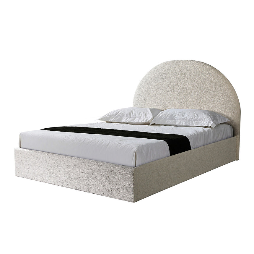 CBD8609-MI King Sized Bed Frame - Snow Boucle