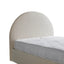 CBD8363-YO King Sized Bed Frame - Ivory White Boucle with Storage