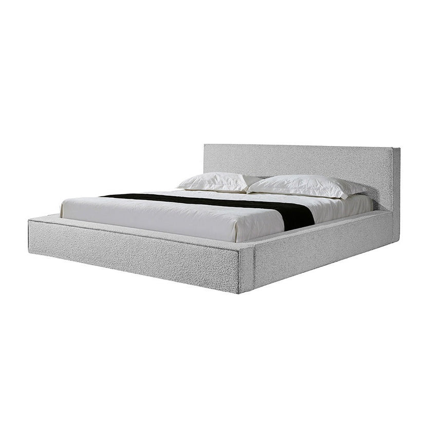 CBD8831-YO Fabric Queen Bed Frame - Clay Grey