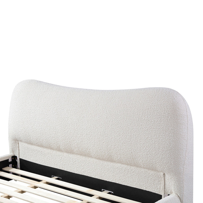 CBD8149-YO King Bed Frame - Cream White Boucle