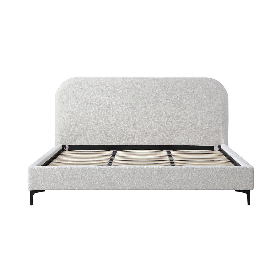 Ex Display - CBD8186-YO Queen Bed Frame - Cream White