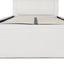 CBD8364-YO Single Sized Bed Frame - Antique White Boucle with Storage