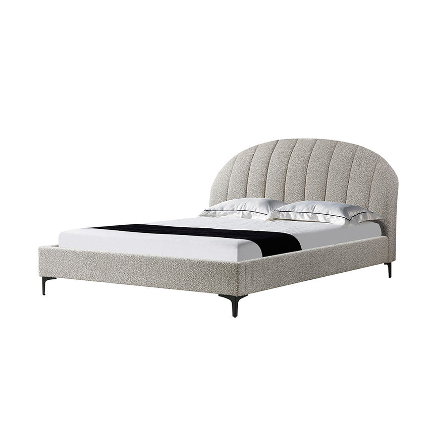 CBD8831-YO Fabric Queen Bed Frame - Clay Grey