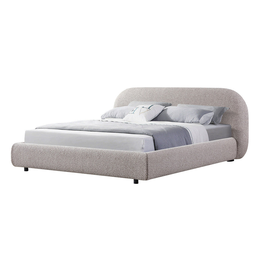 CBD8831-YO Fabric Queen Bed Frame - Clay Grey