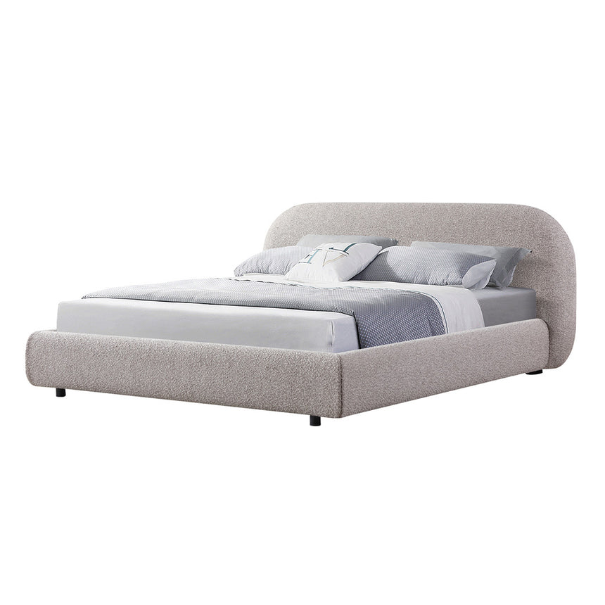 CBD8831-YO Fabric Queen Bed Frame - Clay Grey