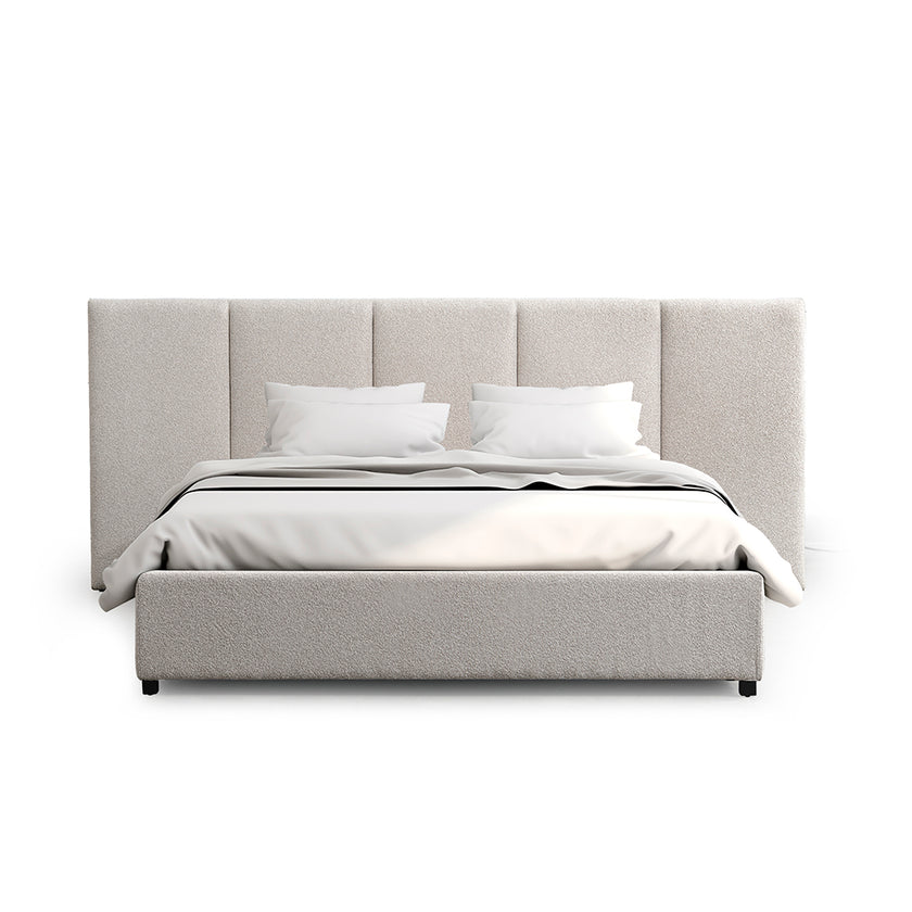 CBD8758-MI Queen Bed Frame - Clay Grey with Storage