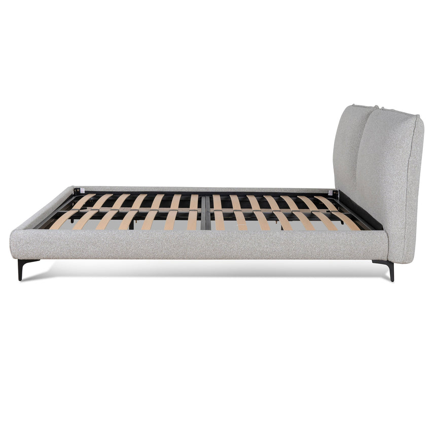 CBD8827-YO Fabric King Bed Frame - Clay Grey