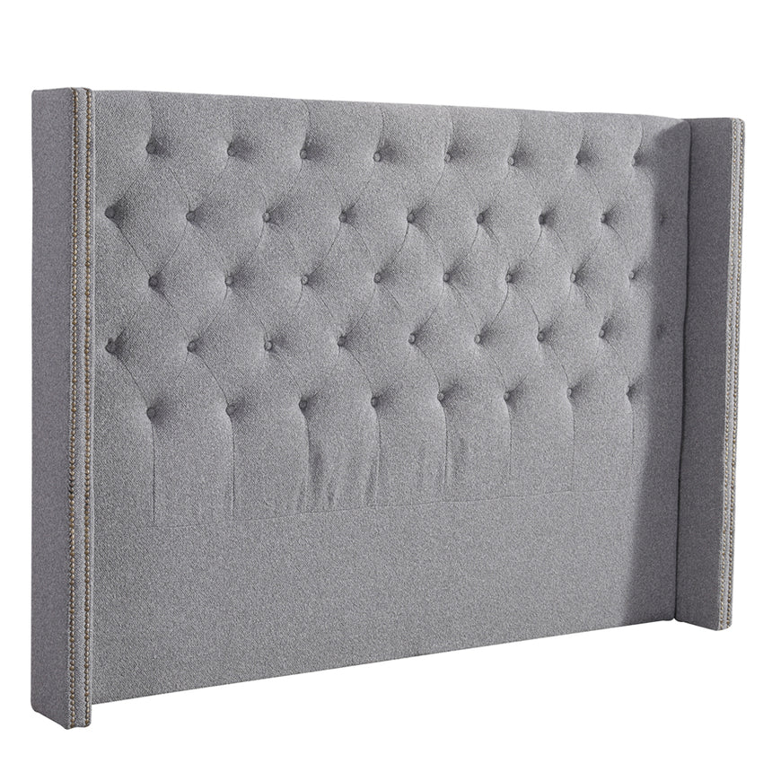CBD8831-YO Fabric Queen Bed Frame - Clay Grey