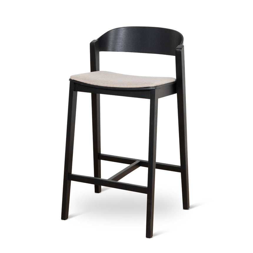 CDC6114-ST Fabric Dining Chair - Pebble Grey with Black Legs (Clearance)