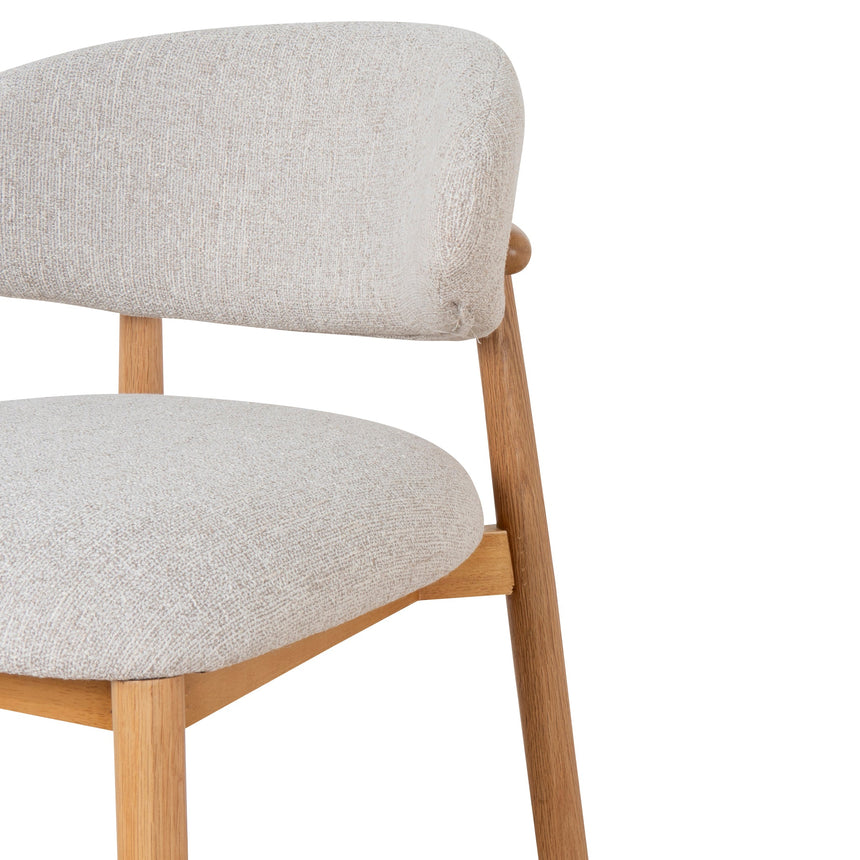 CBS10149-MY 65cm Coastal Beige Bar Stool - Natural Oak
