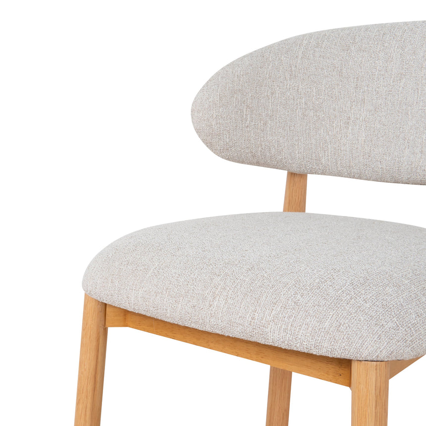 CBS10149-MY 65cm Coastal Beige Bar Stool - Natural Oak