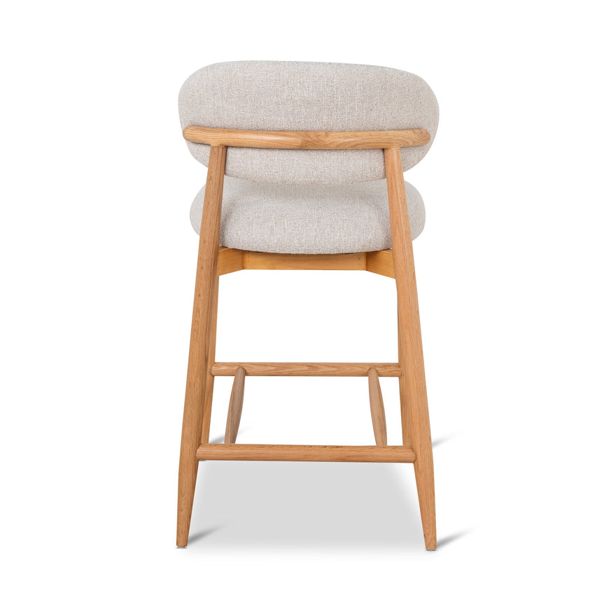 CBS10149-MY 65cm Coastal Beige Bar Stool - Natural Oak